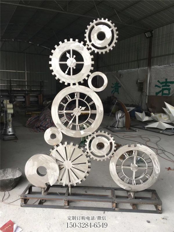 景觀齒輪雕塑 機(jī)械工業(yè)雕塑 不銹鋼抽象雕塑