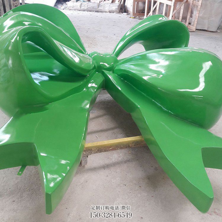 蝴蝶結(jié)雕塑，抽象藝術(shù)設(shè)計，不銹鋼公園小品雕塑